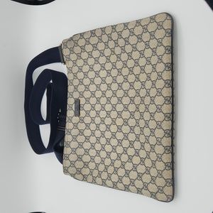 💯% Authentic Gucci Supreme canvas Navy Blue messenger bag